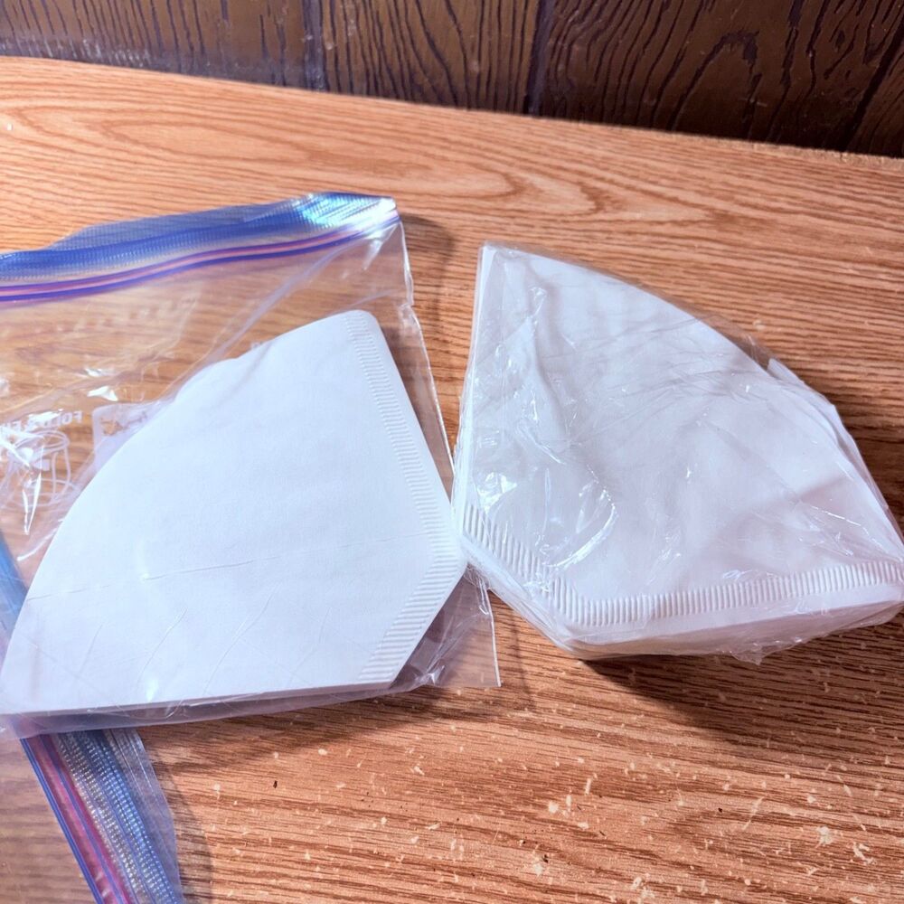 100+ pack of #4 Cone Coffee Filters, High Quality White for Ninja and Pour Over